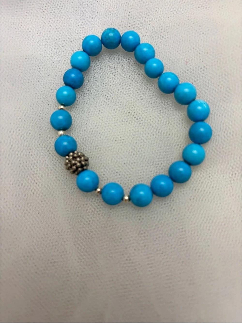 Turquoise Blue Beaded Bracelet Like New